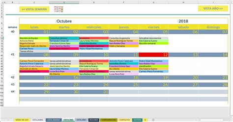 Plantilla De Agenda Para Excel Para Organizar Tus Tareas Y Eventos Hot Sex Picture