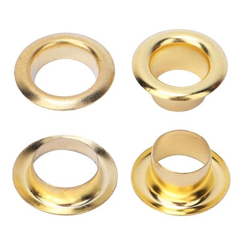 Tebru 100pcs Grommet Grommets Metal Brass Grommets Antique Style