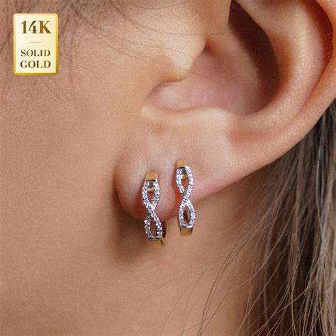 Cartilage Diamond Hoop Earrings