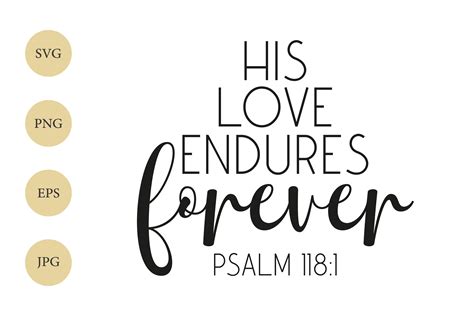 His love endures forever SVG, Bible Verse SVG, Christian Shirt SVG By ...