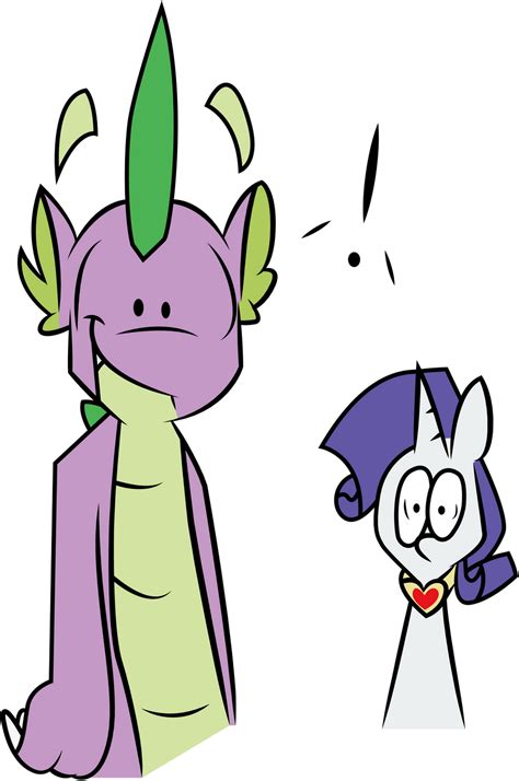 [VECTOR]Spike and Rarity surprised by aruigus808 on DeviantArt