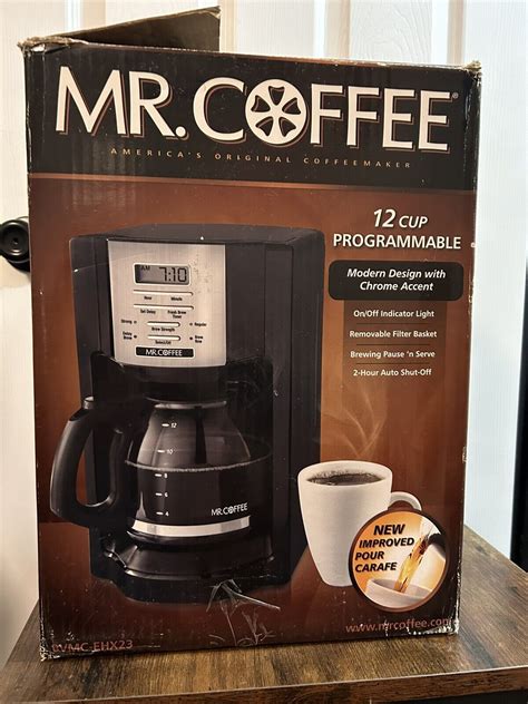 MR COFFEE 12 CUP PROGRAMMABLE BVMC EHX23 BLACK With CHROME ACCENT EBay