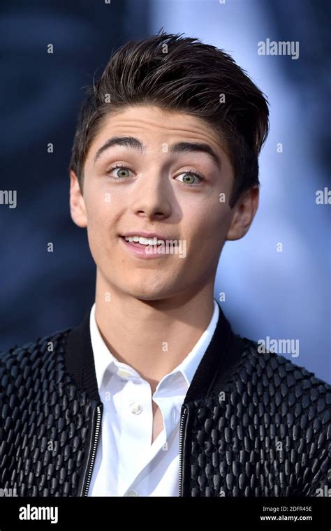 Asher Angel Attends The Premiere Of Columbia Pictures Venom At Regency Village Theatre On