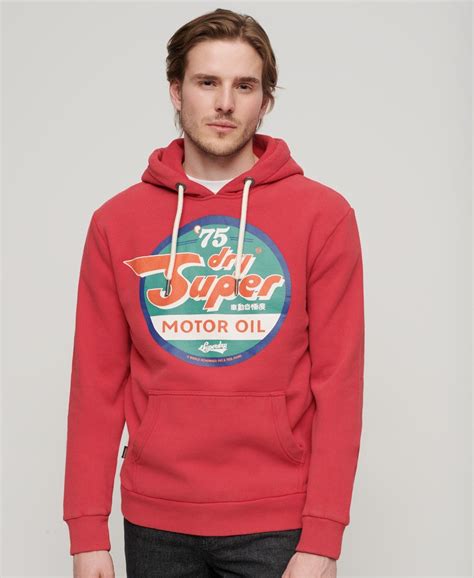 Superdry Gasoline Workwear Graphic Hoodie - Men's Outlet Mens Hoodies