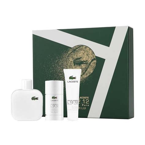 Lacoste Eau De Lacoste L 12 12 Blanc Gift Set With 100ml EDT Spray