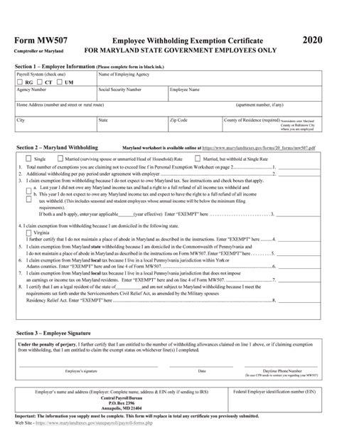 State Of Md Withholding Income Tax Form WithholdingForm