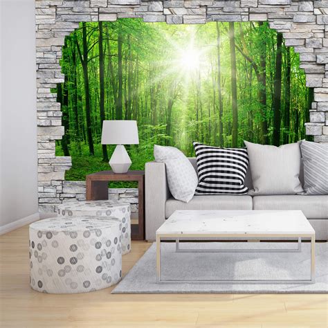 Fotomurale Effetto D Sunny Forest Wall Art It