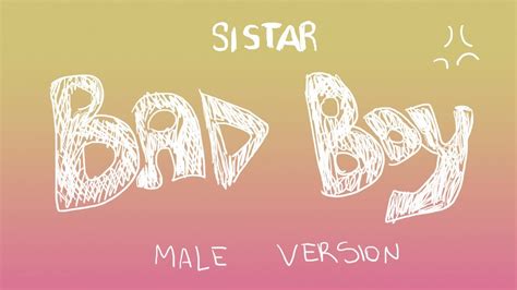 MALE VERSION SISTAR Bad Boy YouTube