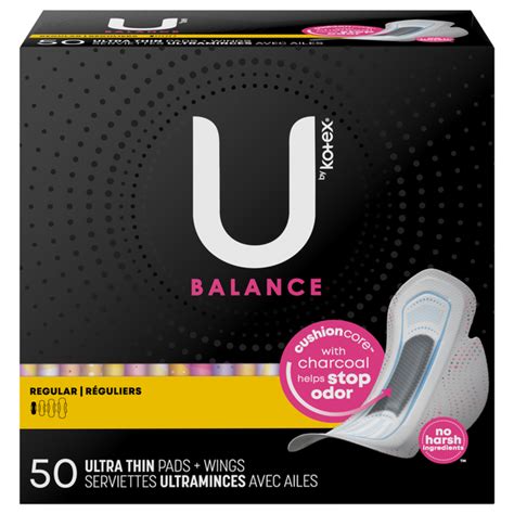 Save On U By Kotex Balance Ultra Thin Pads With Wings Regular Order