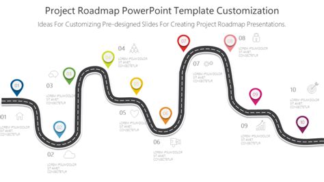 Free Download Project Roadmap PowerPoint Template Customization