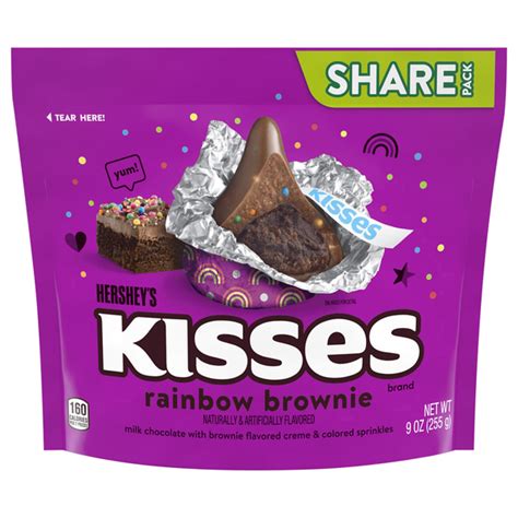 Save On Hersheys Kisses Rainbow Brownie Milk Chocolate Candy Share Pack Order Online Delivery