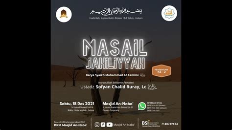 Perangai Jahiliyah Kitab Masail Jahiliyyah Pertemuan Ke 2 Ustadz