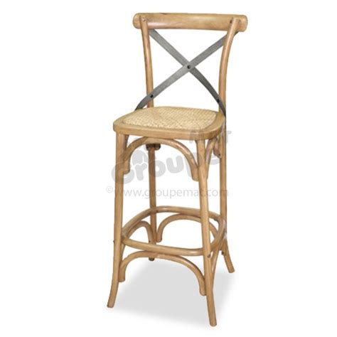 Tabouret De Bar En Bois Avec Dossier Emberizaone Fr