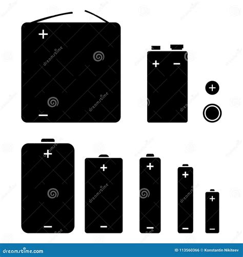 Sistema Del Vector De Los Iconos De La Silueta De Diversos Tipos