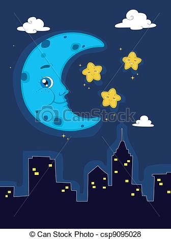 Night scene clipart - Clipground