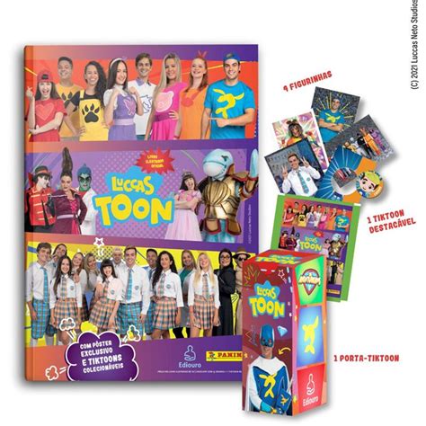 ALBUM E FIGURINHAS LUCCAS TOON CAPA DURA C 5ENVEL Shopee Brasil