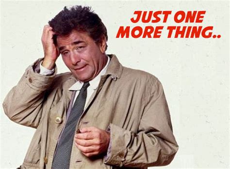 Columbo Just One More Thing Etsy