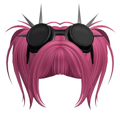 Punk Pigtails W Goggles Hot Pink Roblox Item Rolimon S