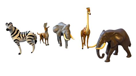 Lion King Elephants Giraffe Zebra Antelope 5 Cake Topper Figurine Pvc