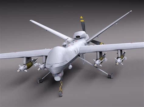 Reaper Mq 9 Us Drone Predator 3d Model Max Obj 3ds Fbx C4d Lwo Lw Lws