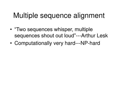 Ppt Bnfo 602 Multiple Sequence Alignment Powerpoint Presentation