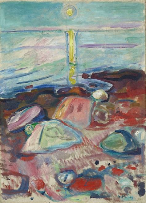 Moonlight On The Beach By Edvard Munch Artvee