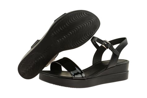 Ecco Touch Sandale Schwarz Lack Schuhhaus Strauch Shop