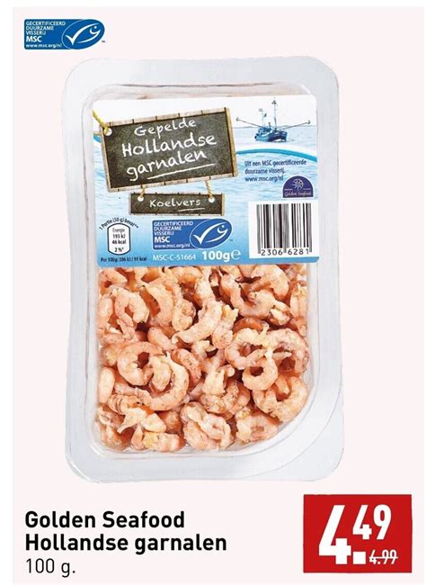 Golden Seafood Hollandse Garnalen Gram Aanbieding Bij Aldi