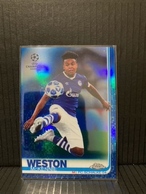 Topps Chrome Uefa Champions League Weston Mckennie Blue