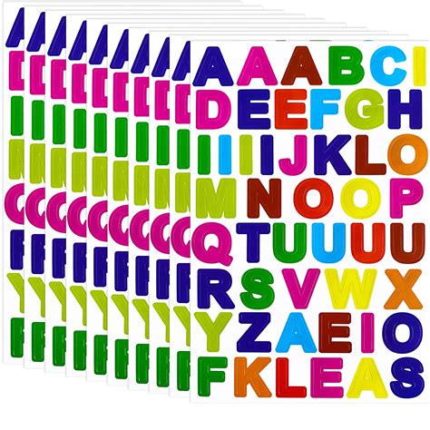 Buy Jamegio 40 Sheets Colorful Letter Sticker Alphabet Sticker Self