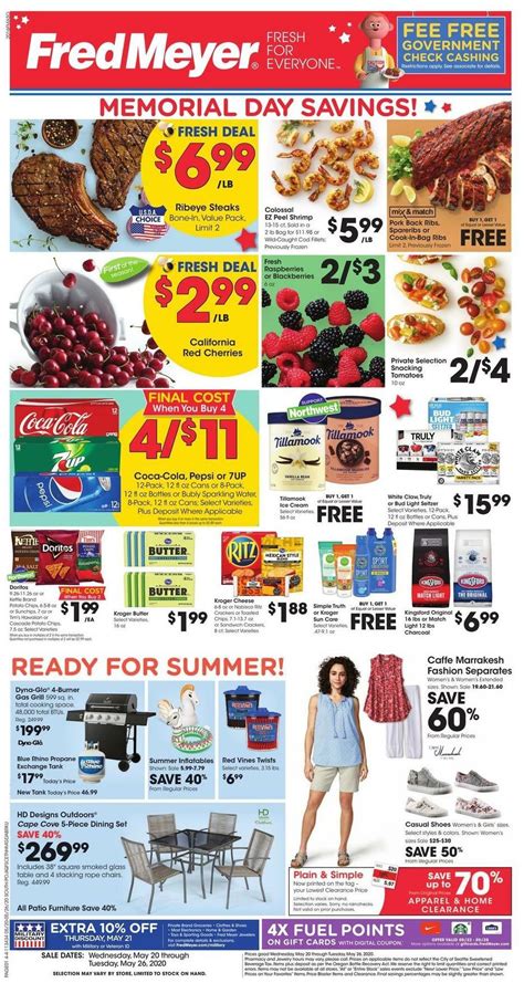 Fred Meyer Weekly Ad Specials From May 20