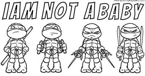 Baby Ninja Turtles Coloring Pages Free Printable