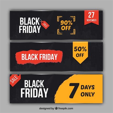 Free Vector | Black friday banners collection