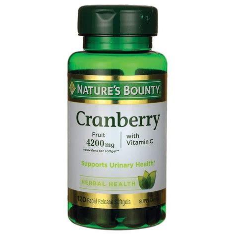 Natures Bounty Cranberry Fruit Plus Vitamin C Mg Softgels