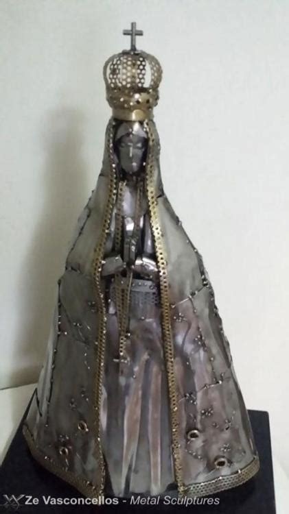 Mini Escultura Nossa Senhora Aparecida Ze Vasconcellos Metal Sculptures