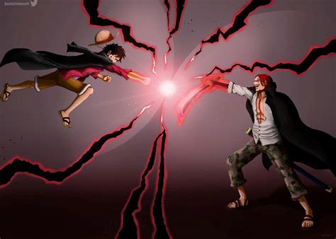 Shanks VS Luffy Clash by GentleCrimina14 on DeviantArt