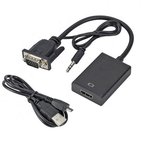 Cáp chuyển đổi VGA sang HDMI có âm thanh dây cáp Micro USB Điện