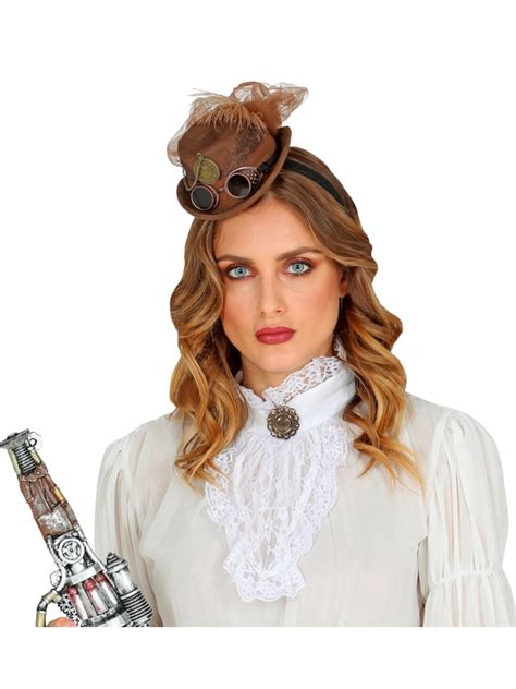 Mini Chapeau Haut De Forme Steampunk Avec Lunettes Et Montre D Guiz F Tes