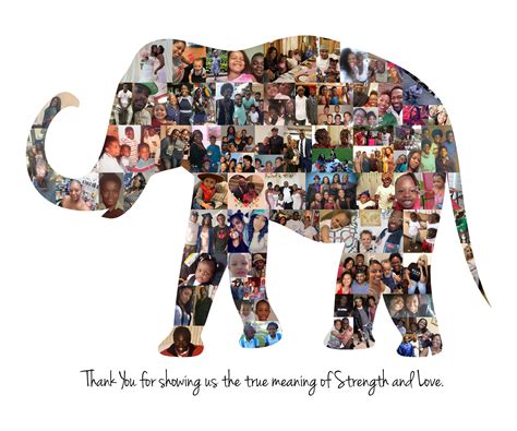 Elephant Photo Collage T Elephant Nursery Wall Art Decor Etsy