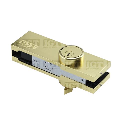 Igt Patch Bottom Door Lock With Key And Thumbturn Gold Brushed Igt