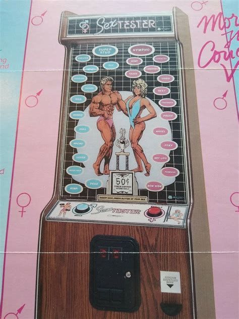 Sex Tester Arcade Flyer Vintage Novelty Game Art Print Ad Sheet Original Sms Ephemera Other