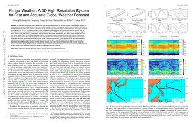 Pangu-Weather: A 3D High-Resolution Model for Fast and Accurate Global ...