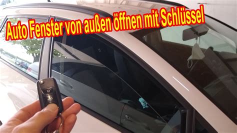 Auto Fenster von außen öffnen mit Schlüssel Fernbedienung Anleitung