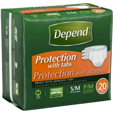 Depend Protection Incontinence Underwear With Tabs Unisex Maximum