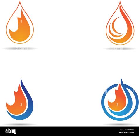 Fire Flame Logo Template Vector Icon Oil Gas And Energy Logo Concept Stock Vector Image And Art