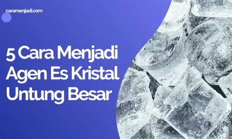 5 Cara Menjadi Agen Es Kristal Untung Besar 2024