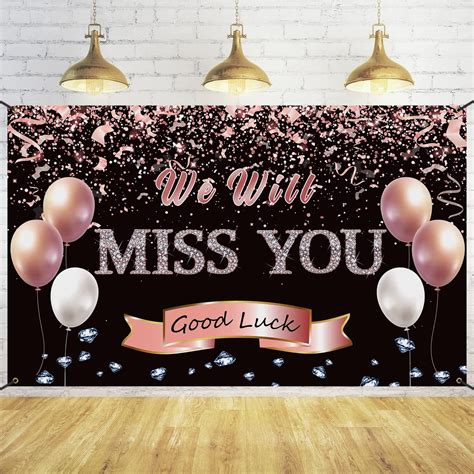 Trgowaul Retirement Farewell Party Decorations Rose Gold We Will Miss