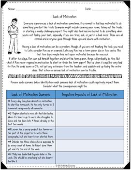 Motivation Workbook Free Sample By Pathway Success Tpt