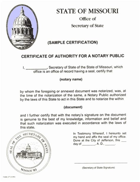 30 Notary Public Document Sample Example Document Template