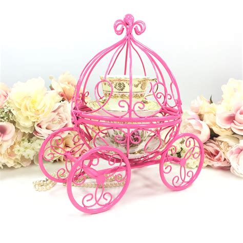 Pink Cinderella Carriage Centerpiece, Princess Carriage, Cinderella ...